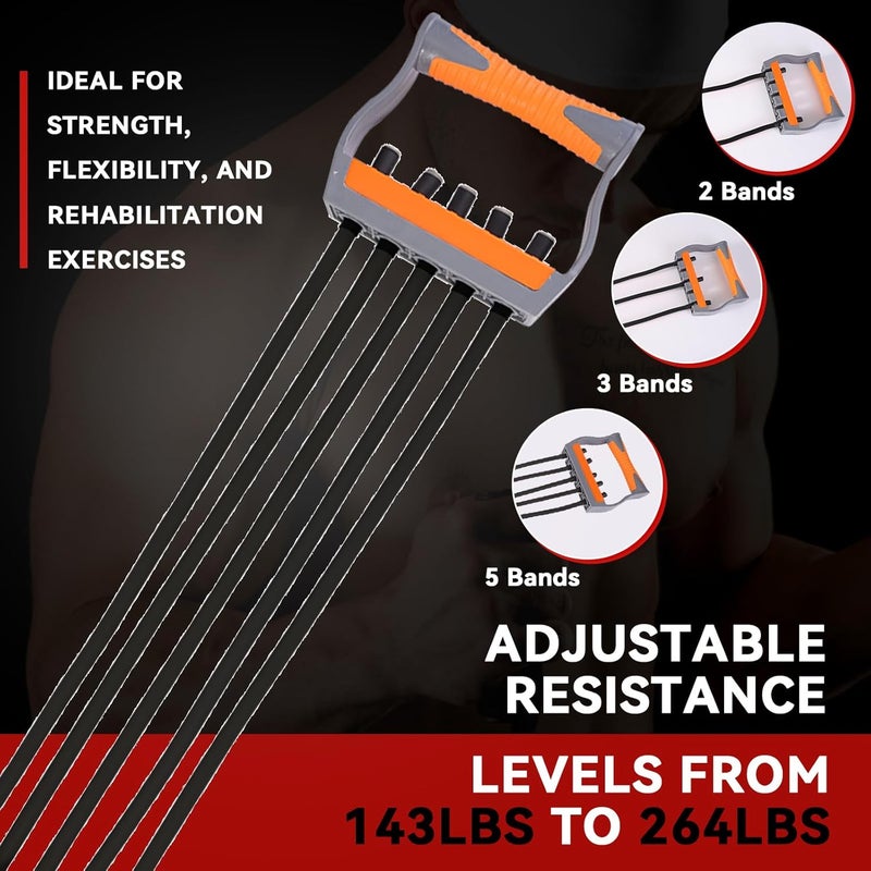 VOPOCO Chest Expander for Men Adjustable Forearm Strengthener with Removable Tubes Arm Trainer for Arm Chest Back Muscles Chest Upper Body Workout Equipment for Home Gym Fitness Muscle Training Exercise - Image 3